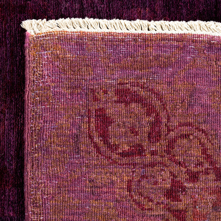 Purple Overdyed Wool Rug - 5'1" x 7'7"
