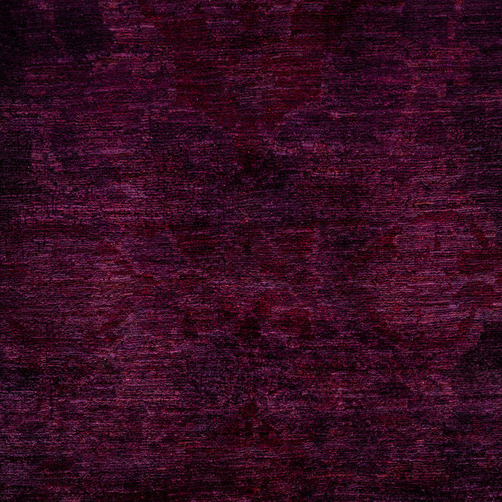 Purple Overdyed Wool Rug - 5'1" x 7'7"