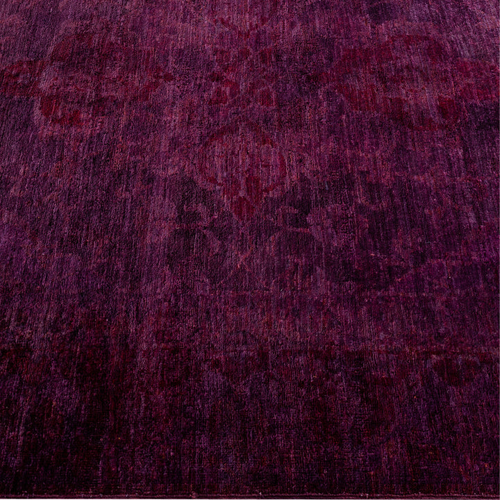 Purple Overdyed Wool Rug - 5'1" x 7'7"