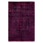 Purple Overdyed Wool Rug - 5'1" x 7'7"