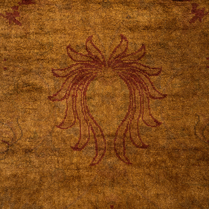 Brown Overdyed Wool Runner - 2'6" x 11'2"