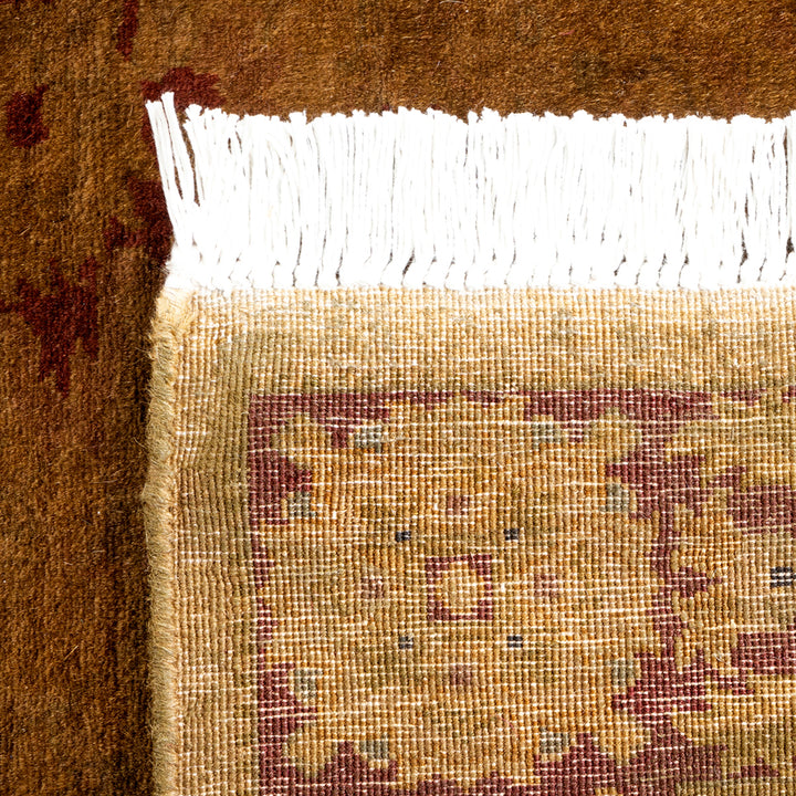 Brown Overdyed Wool Runner - 2'6" x 11'2"