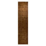 Brown Overdyed Wool Runner - 2'6" x 11'2"