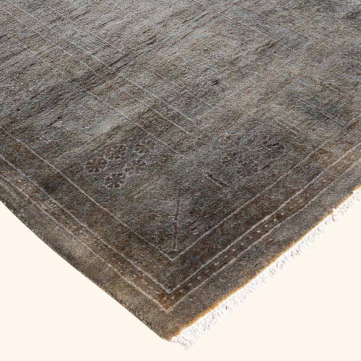 Grey Overdyed Wool Runner - 4' x 10'7"