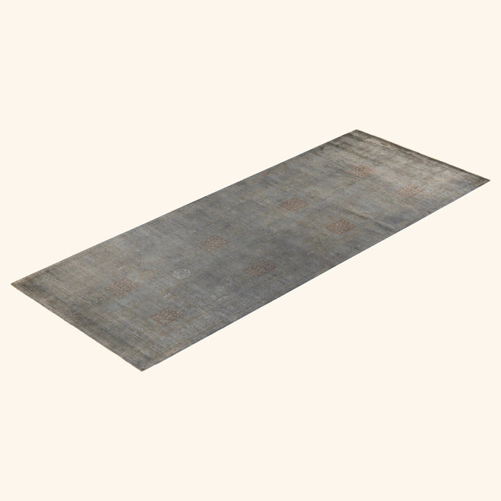 Grey Overdyed Wool Runner - 4' x 10'7"