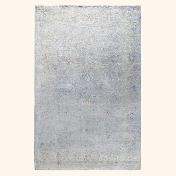 Grey Overdyed Wool Rug - 5'1" x 7'9"