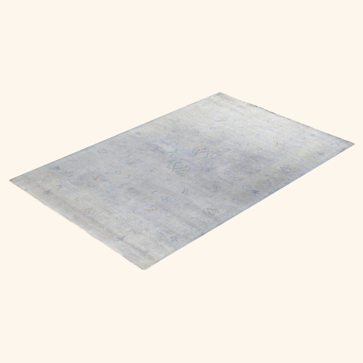 Grey Overdyed Wool Rug - 5'1" x 7'9"