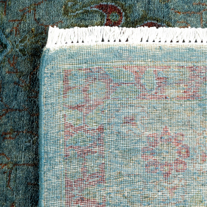 Blue Overdyed Wool Rug - 4'2" x 6'