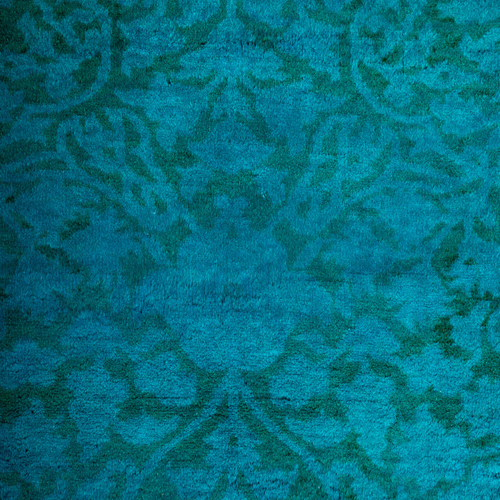 Blue Overdyed Wool Runner - 2'9" x 18'1"