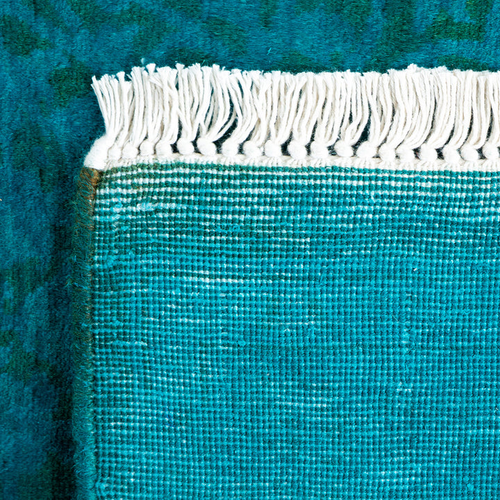 Blue Overdyed Wool Runner - 2'9" x 18'1"