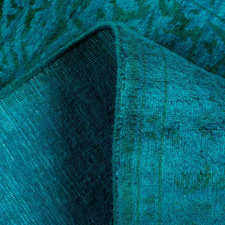 Blue Overdyed Wool Runner - 2'9" x 18'1"