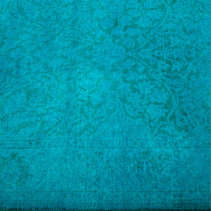 Blue Overdyed Wool Runner - 2'9" x 18'1"