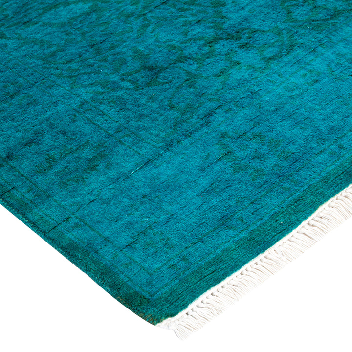 Blue Overdyed Wool Runner - 2'9" x 18'1"