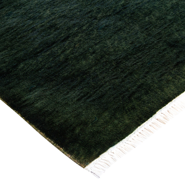 Green Overdyed Wool Runner - 2'5" x 16'4"