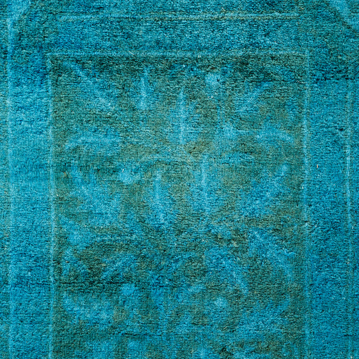 Blue Overdyed Wool Runner - 3'2" x 20'4"