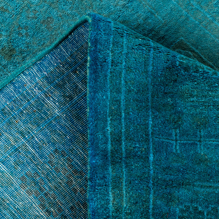 Blue Overdyed Wool Runner - 3'2" x 20'4"