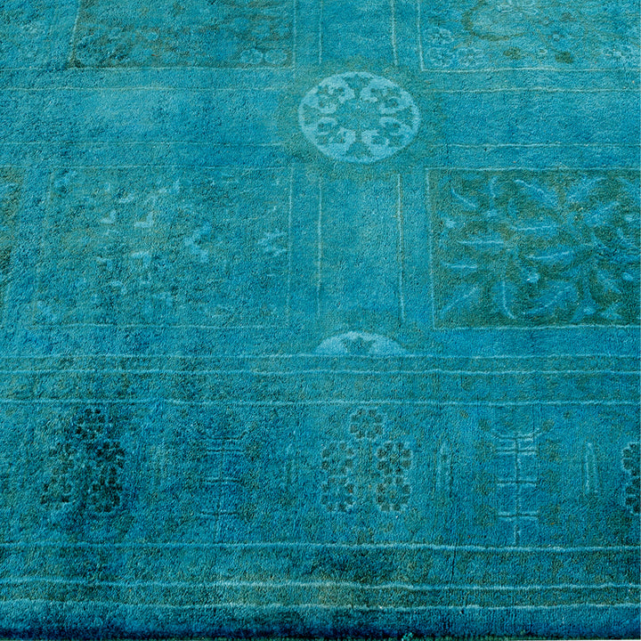 Blue Overdyed Wool Runner - 3'2" x 20'4"