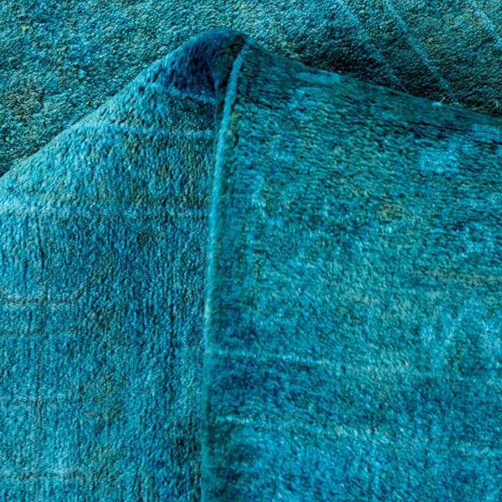 Blue Overdyed Wool Runner - 3'2" x 20'4"