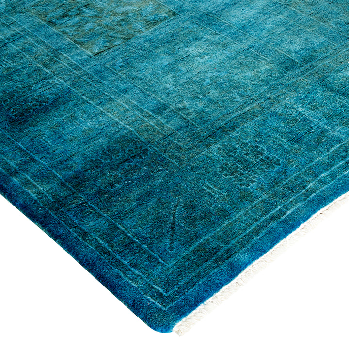 Blue Overdyed Wool Runner - 3'2" x 20'4"