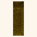 Brown Overdyed Wool Runner - 3' x 10'8"
