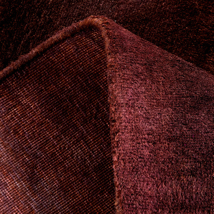 Brown Overdyed Wool Runner - 2'6" x 7'10"