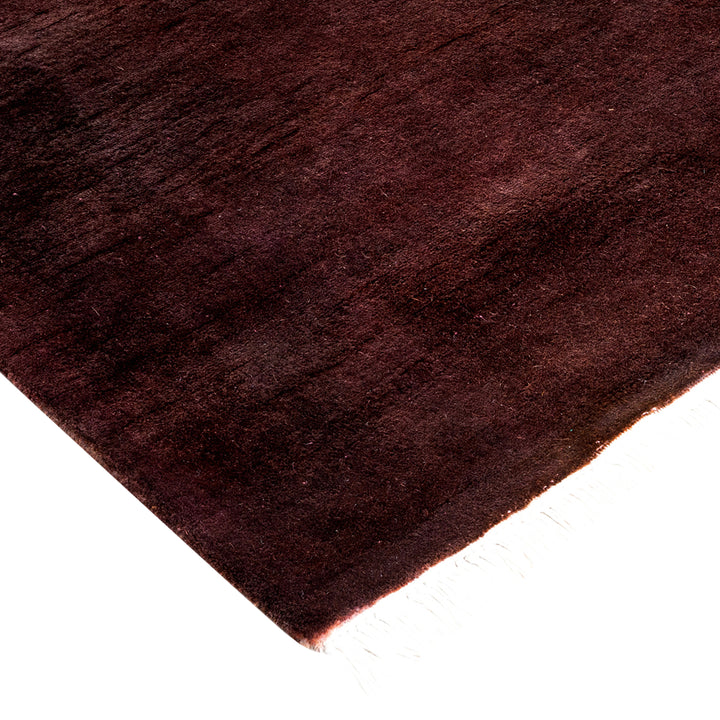 Brown Overdyed Wool Runner - 2'6" x 7'10"