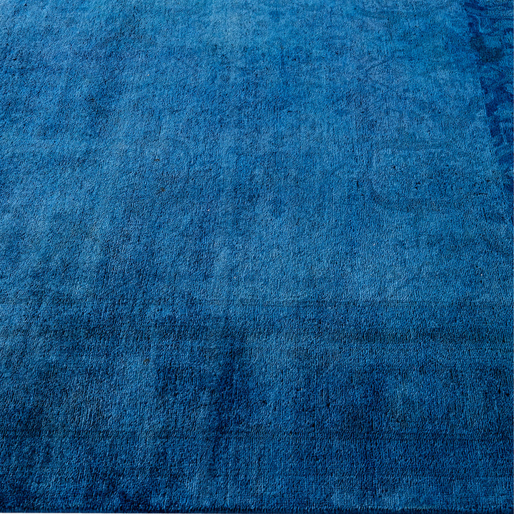 Blue Overdyed Wool Rug - 5'1" x 7'10"