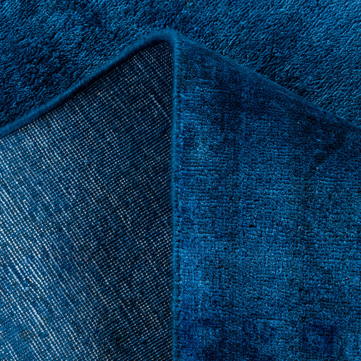 Blue Overdyed Wool Rug - 5'1" x 7'10"