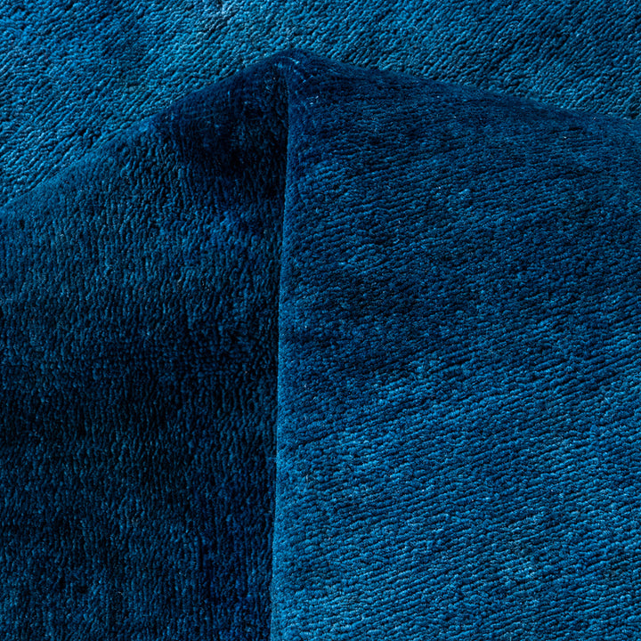 Blue Overdyed Wool Rug - 5'1" x 7'10"