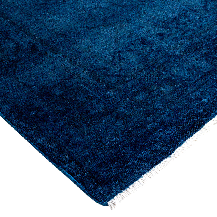 Blue Overdyed Wool Rug - 5'1" x 7'10"