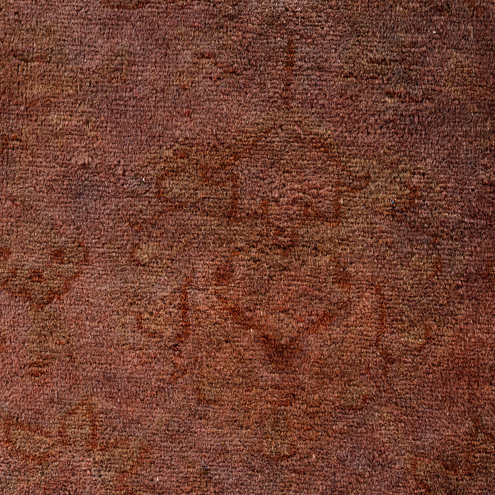 Brown Overdyed Wool Runner - 2'8" x 10'9"