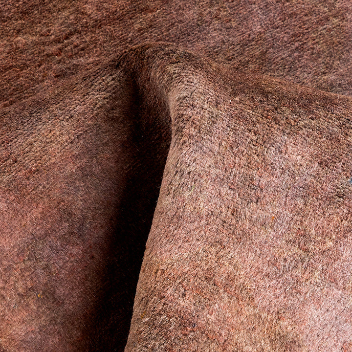 Brown Overdyed Wool Runner - 2'8" x 10'9"