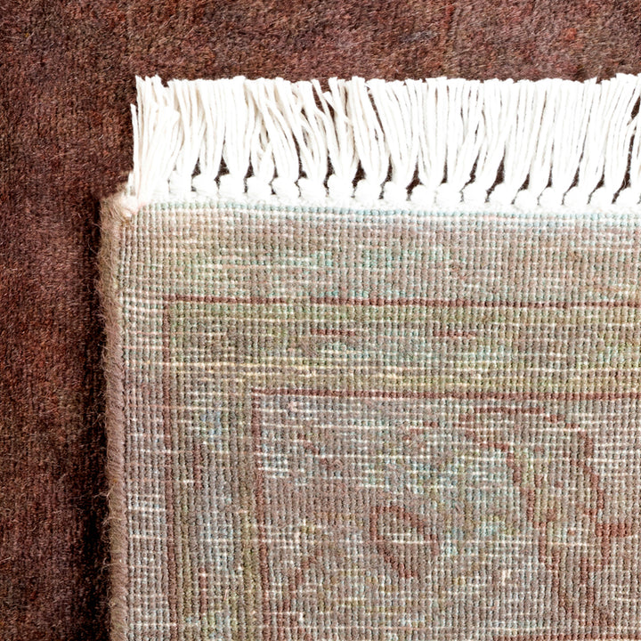 Brown Overdyed Wool Runner - 2'8" x 10'9"