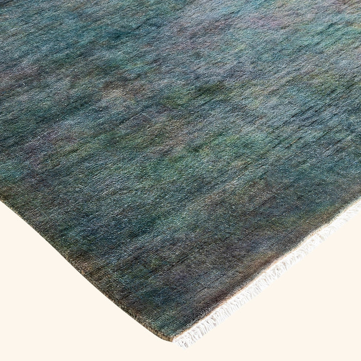 Grey Overdyed Wool Rug - 4'9" x 7'