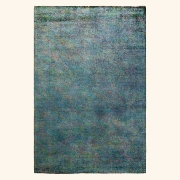 Grey Overdyed Wool Rug - 4'9" x 7'