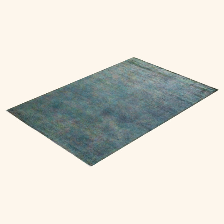 Grey Overdyed Wool Rug - 4'9" x 7'