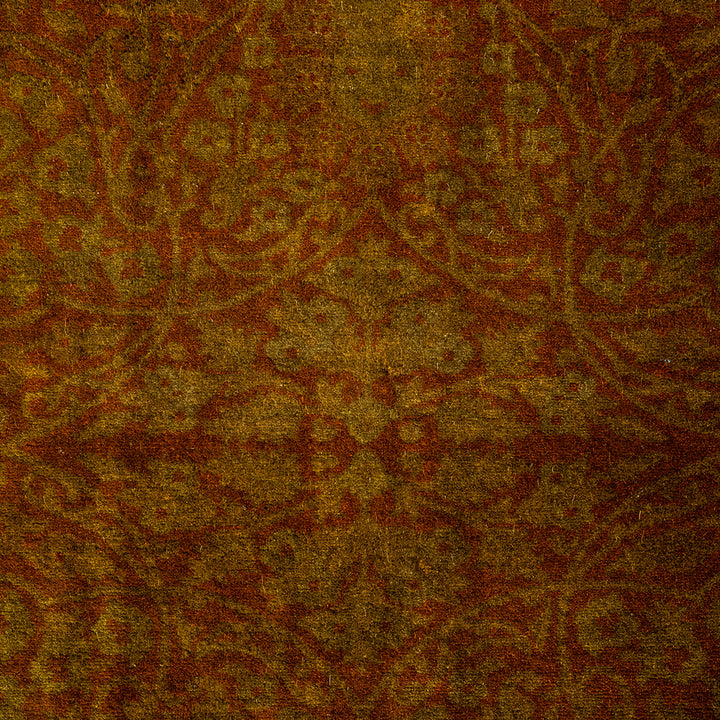 Brown Overdyed Wool Runner - 2'7" x 12'3"