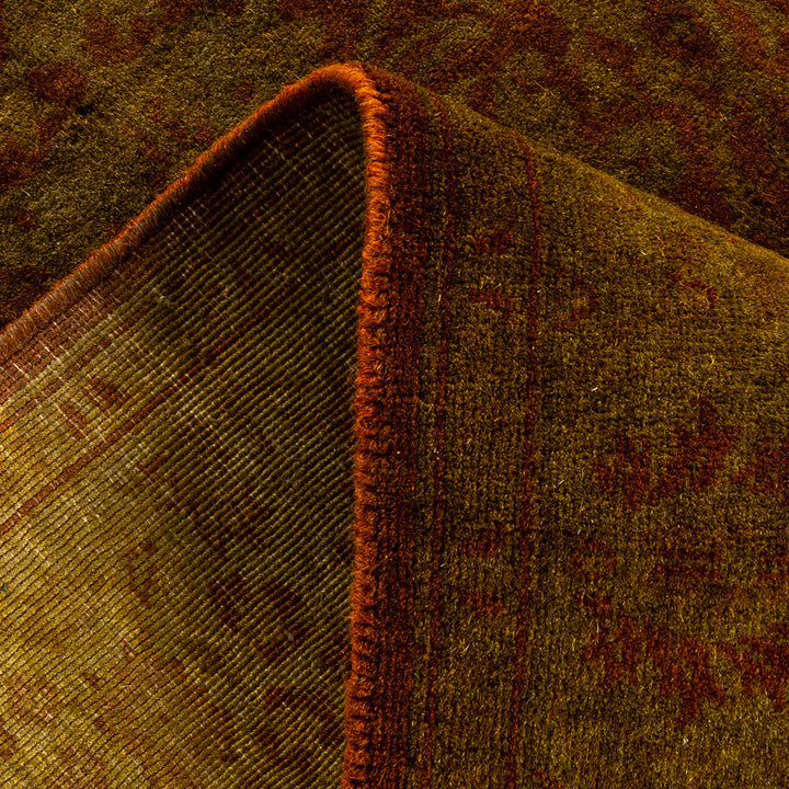 Brown Overdyed Wool Runner - 2'7" x 12'3"