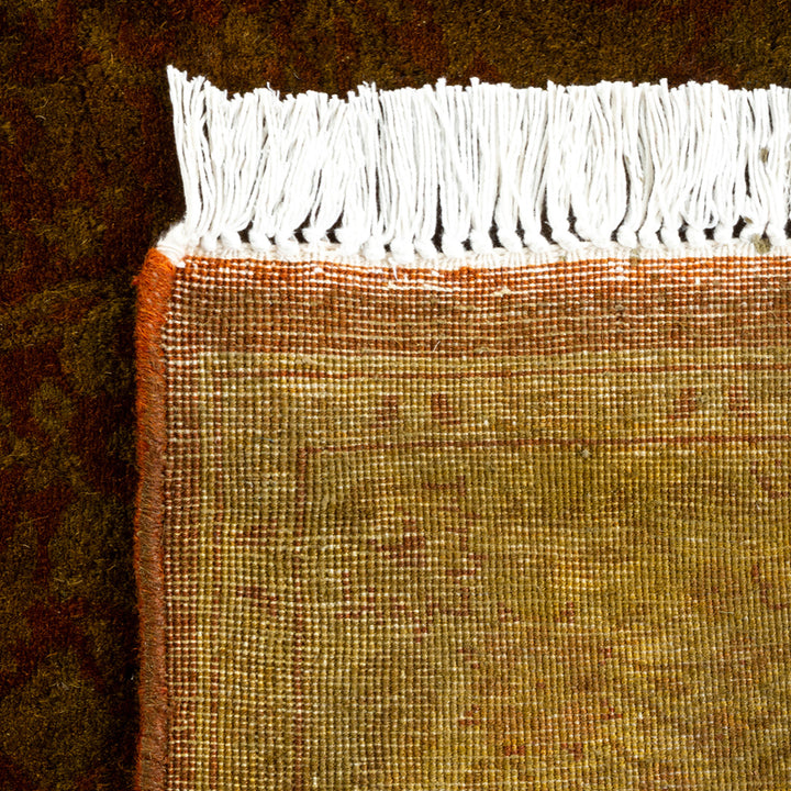 Brown Overdyed Wool Runner - 2'7" x 12'3"