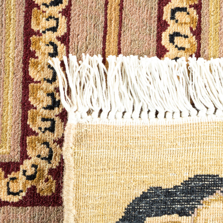 Yellow Traditional Mogul Wool Rug - 8' x 10'3"