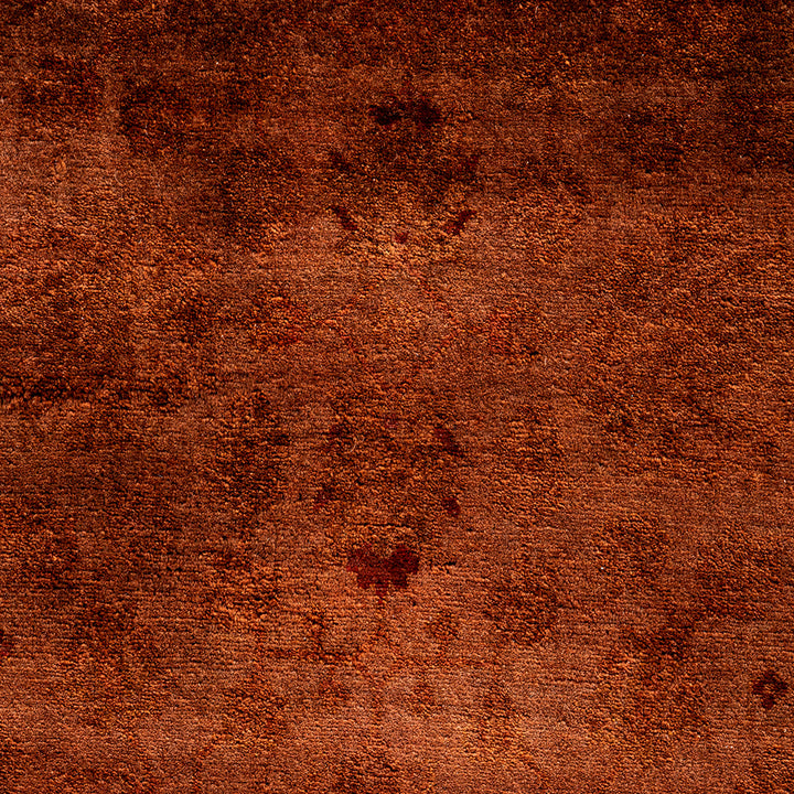 Brown Overdyed Wool Rug - 5'2" x 8'3"