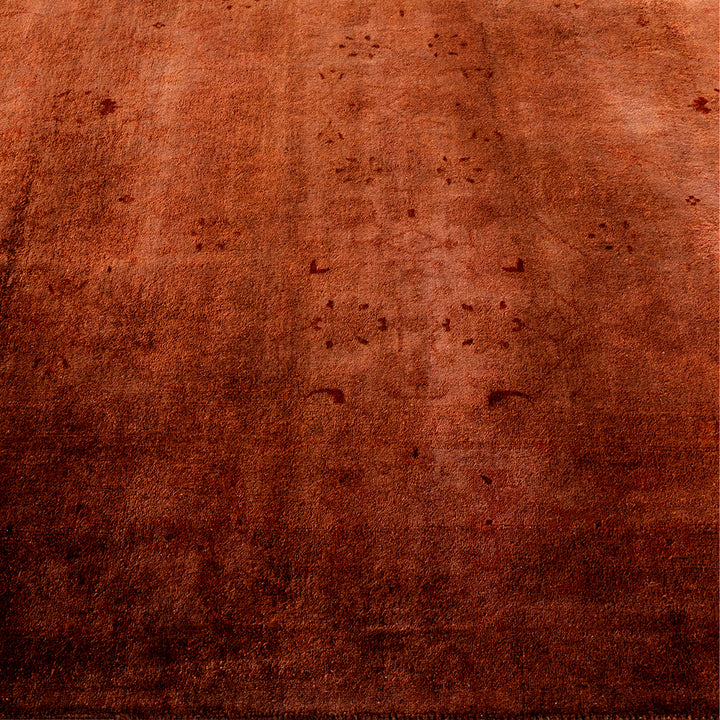 Brown Overdyed Wool Rug - 5'2" x 8'3"