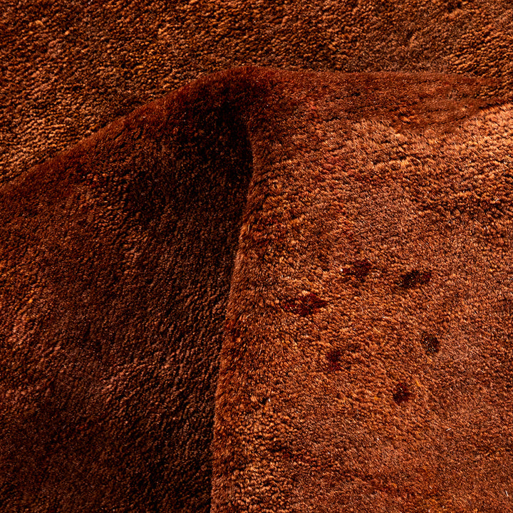 Brown Overdyed Wool Rug - 5'2" x 8'3"