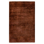 Brown Overdyed Wool Rug - 5'2" x 8'3"