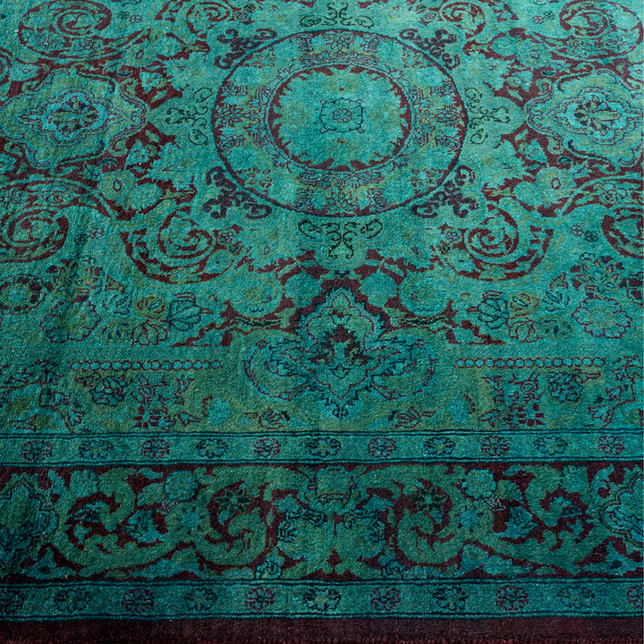 Green Overdyed Wool Rug - 4'1" x 6'1"