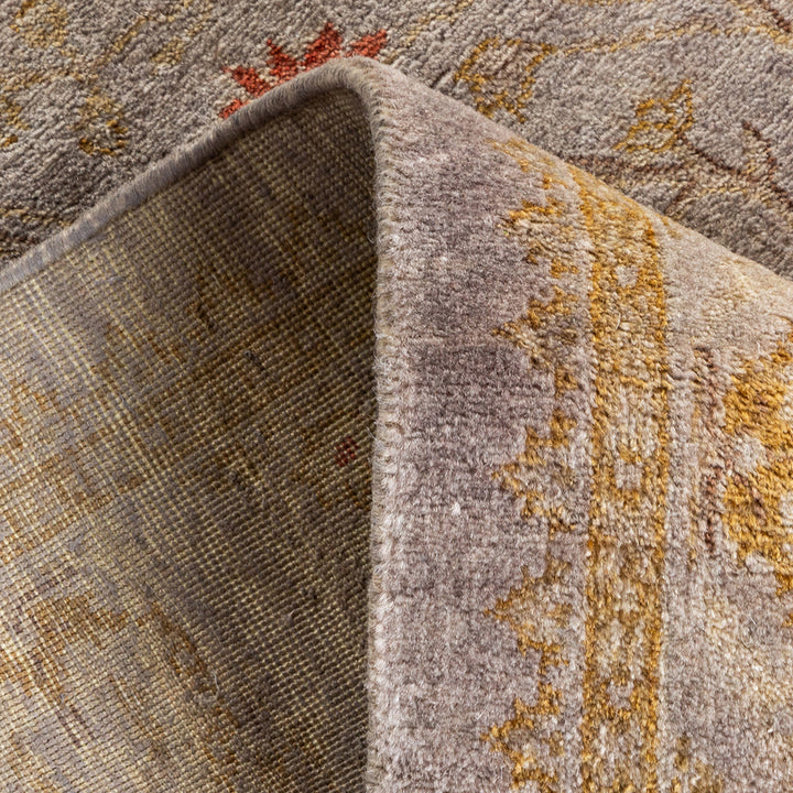 Grey Overdyed Wool Runner - 2'8" x 12'