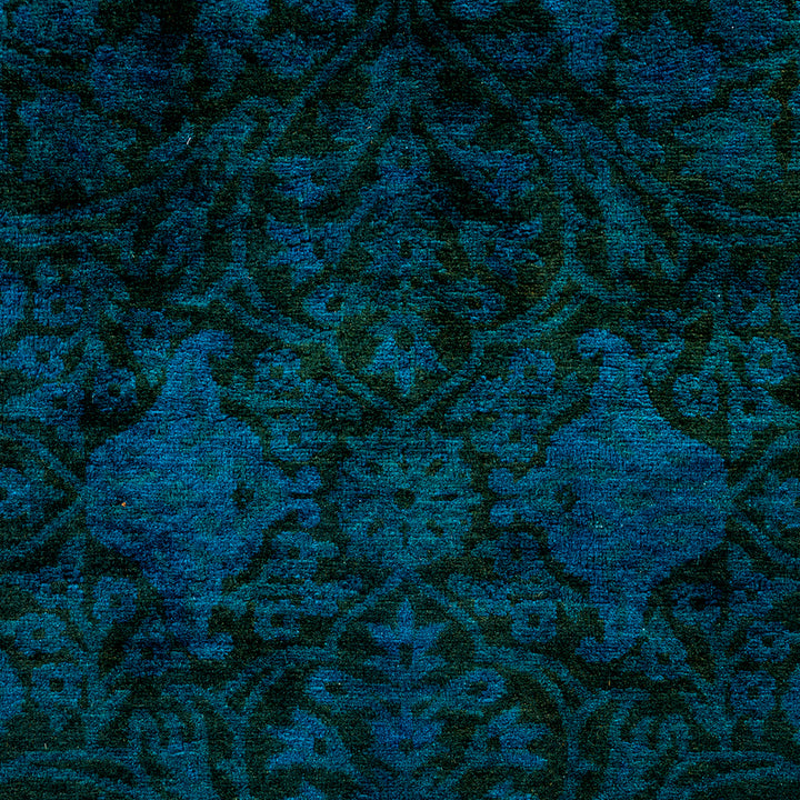 Blue Overdyed Wool Runner - 2'7" x 16'7"