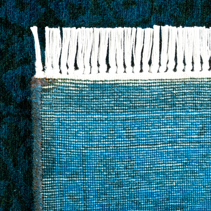 Blue Overdyed Wool Runner - 2'7" x 16'7"