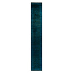 Blue Overdyed Wool Runner - 2'7" x 16'7"