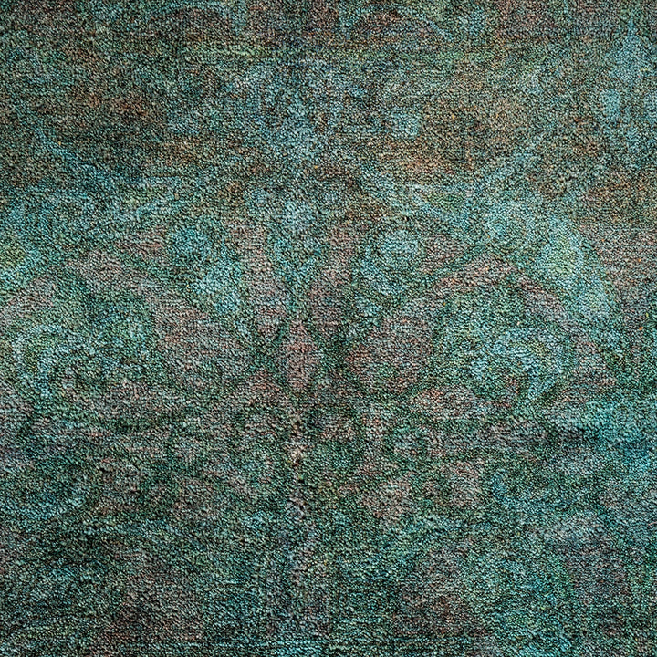 Green Overdyed Wool Rug - 10'3" x 14'8"